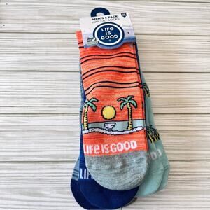 LIFE IS GOOD Men's Lightweight Low Cut Multi 6 Pack Sock Set